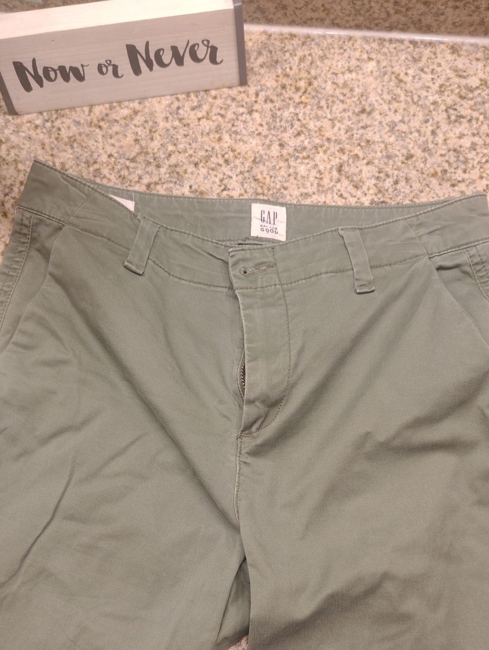 GAP Men's Light Sage Green Chino Pants